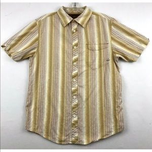 prAna Mens Button Up Shirt Short Sleeve Size S